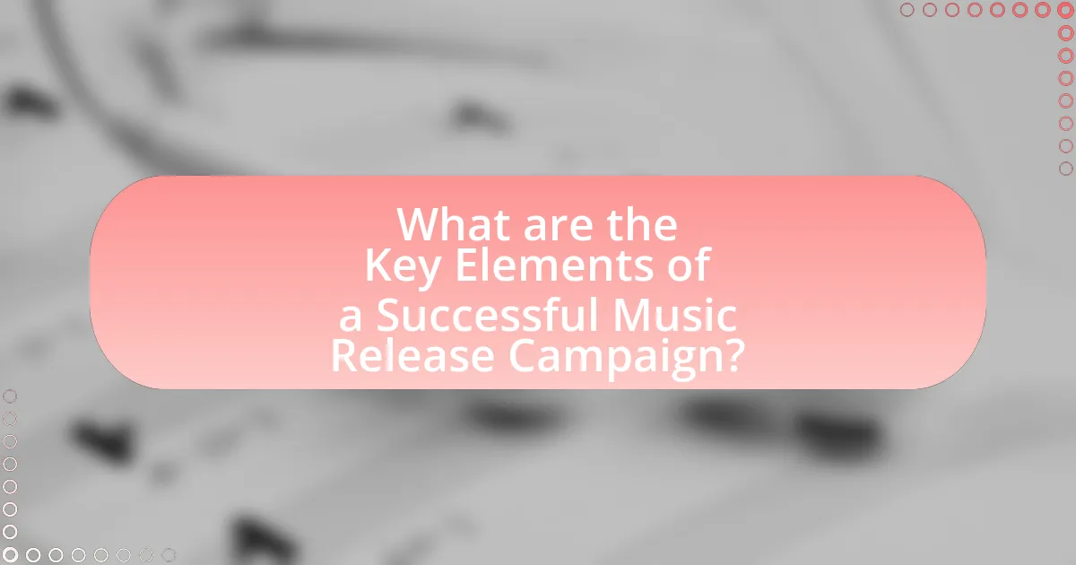 What are the Key Elements of a Successful Music Release Campaign?