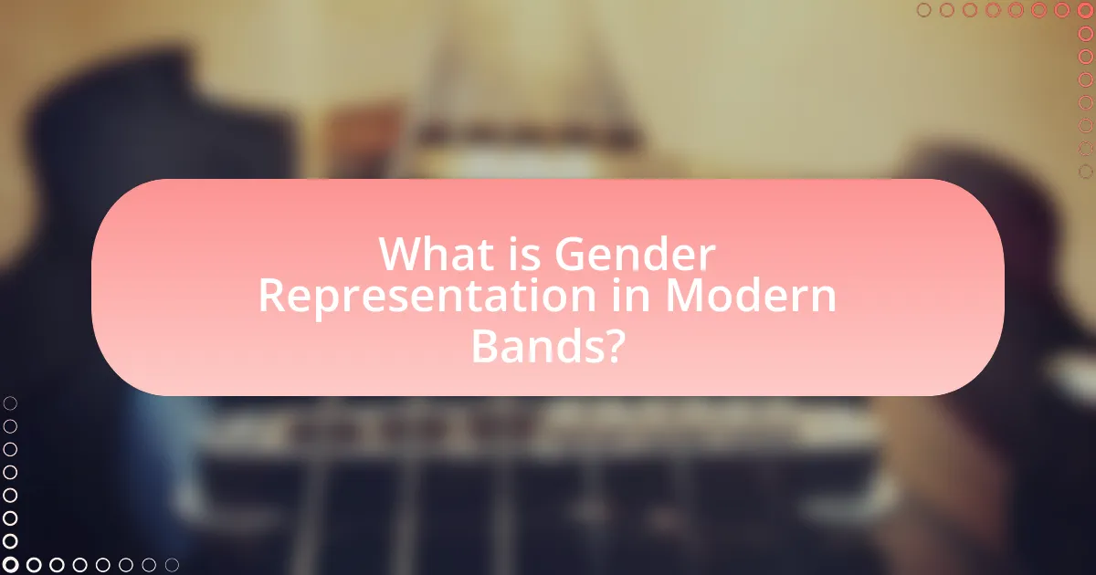 What is Gender Representation in Modern Bands?